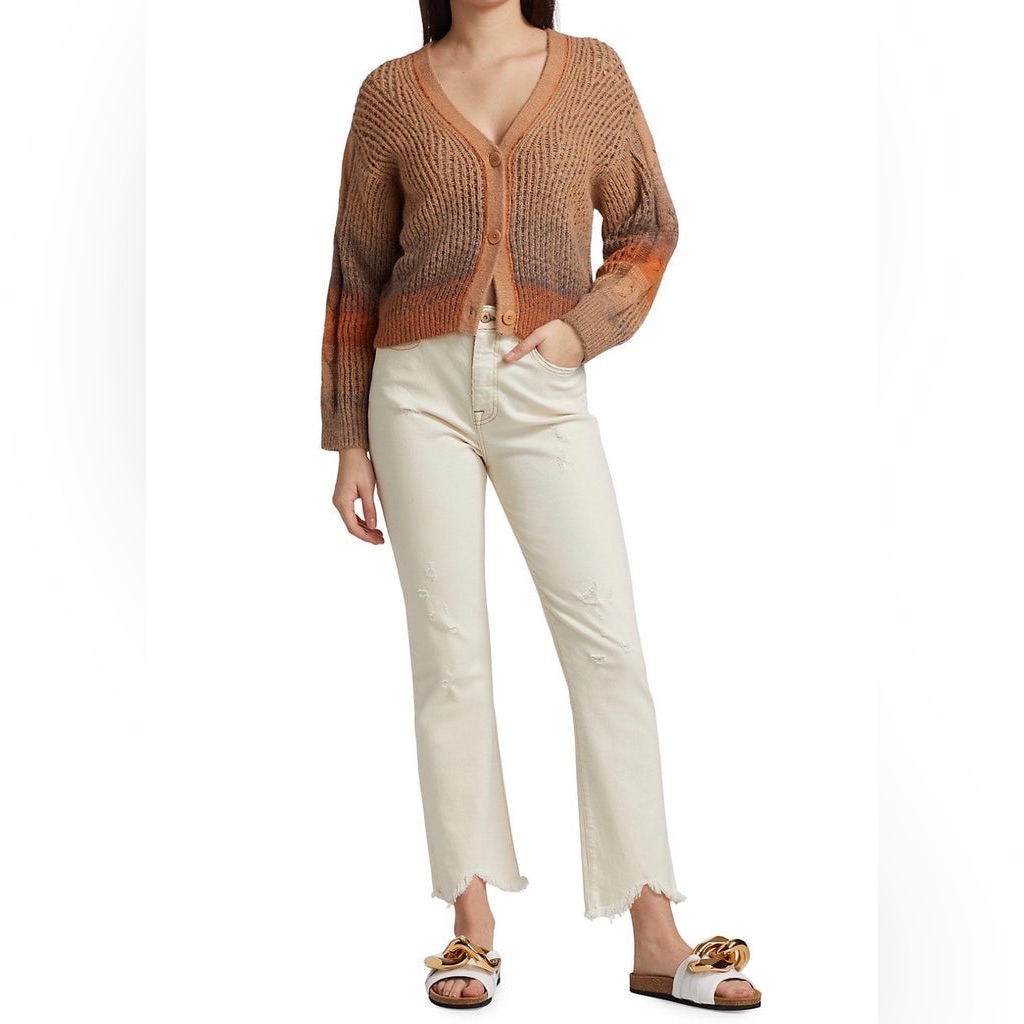 Jonathan Simkhai River High Rise Straight Jeans In Ecru